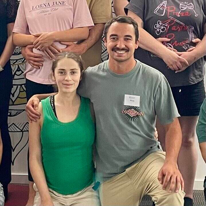pregnant couple smiling after completing the Hypnobirthing Australia™ course on the Gold Coast